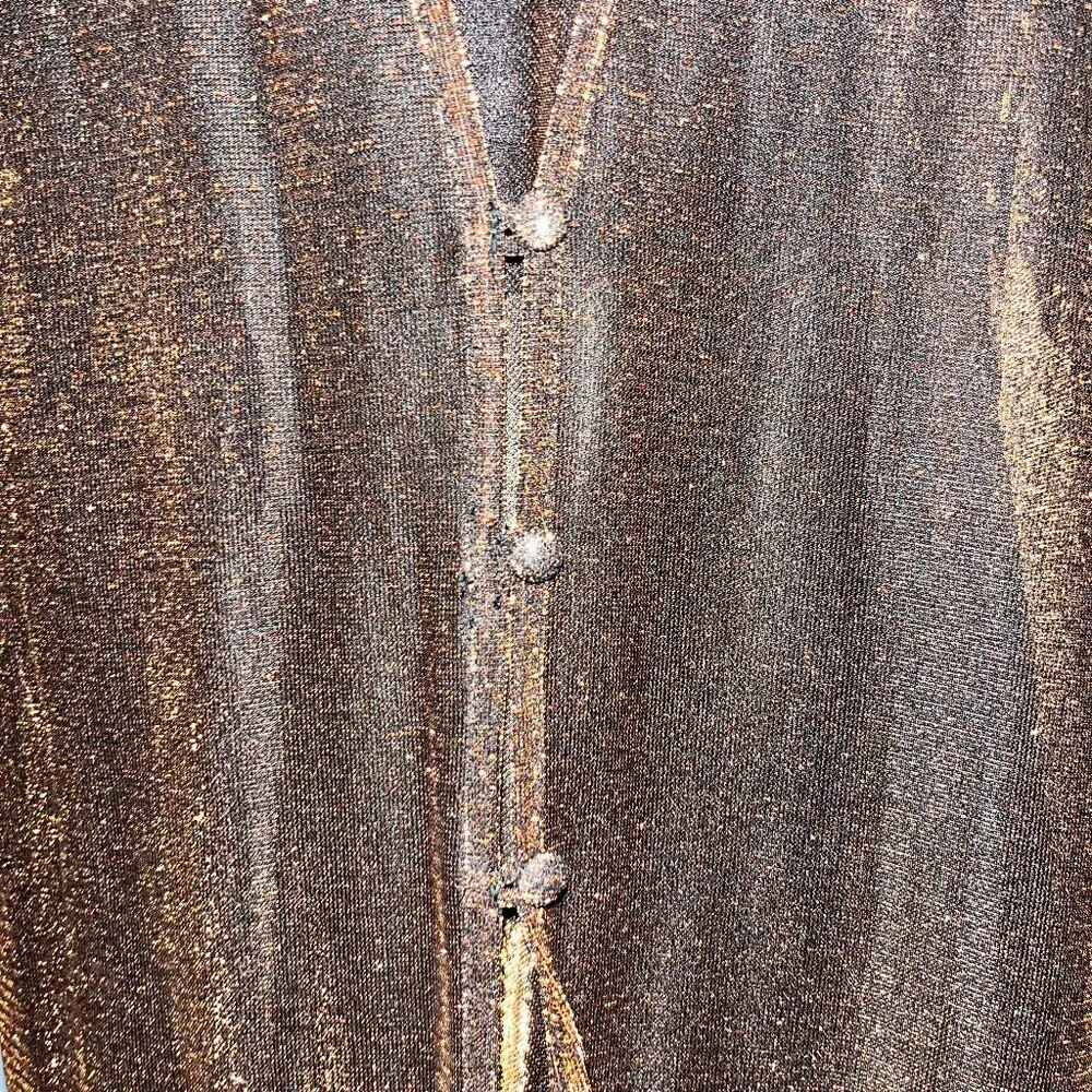 VINTAGE MARILY MONROE by WARNER'S COPPER METALLIC LONG SLIP DRESS SET  NWOT  M/L - Picture 16 of 16